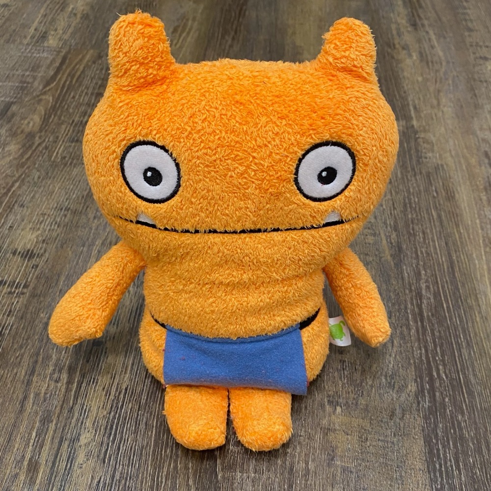 Hasbro Ugly Doll Orange Wage the Helper Blue Apron Plush Stuffed Toy 9" Kid Gift